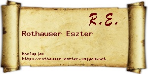 Rothauser Eszter névjegykártya